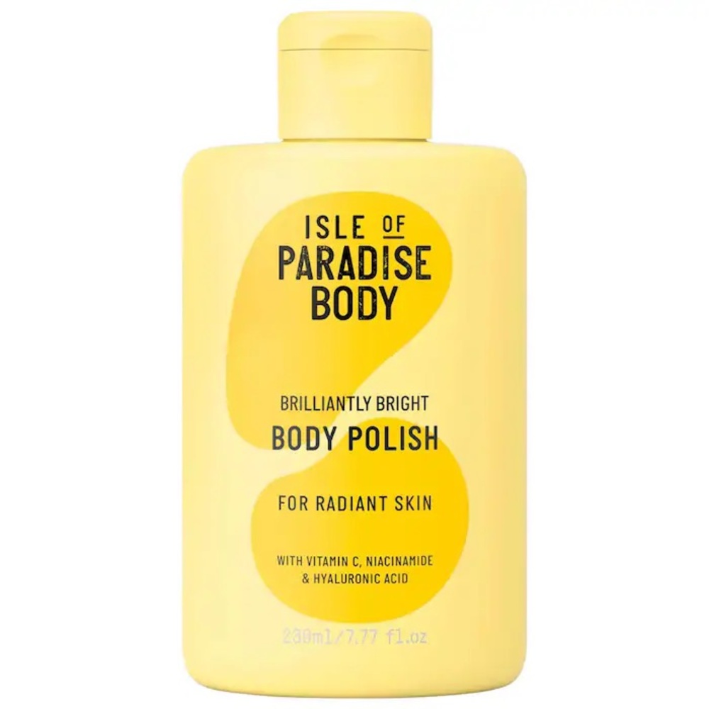 Isle of Paradise Brilliantly Bright Body Polish Scrub Vit C & Niacinamide $28